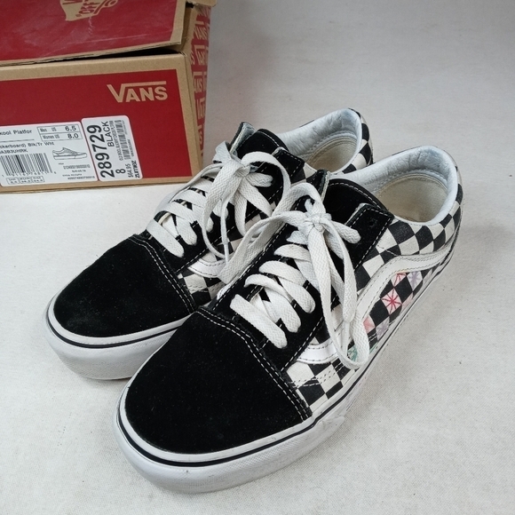 VANS Old Skool Black Checkerboard - Mens Size 6.5/ - Picture 4 of 9